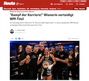 heute.at: "Kampf der Karriere!" Wienerin verteidigt WM-Titel