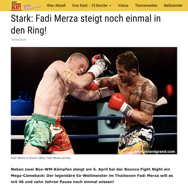 BZ-Blatt: Stark: Fadi Merza steigt noch einmal in den Ring!