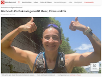 BZ: Michaela Kotásková genießt Meer, Pizza und Eis 