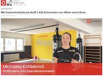 BZ: Michaela Kotaskova läuft 1.422 KM von Wien nach Rom