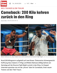 krona.at: Comeback: 200 Kilo kehren zurück in den Ring